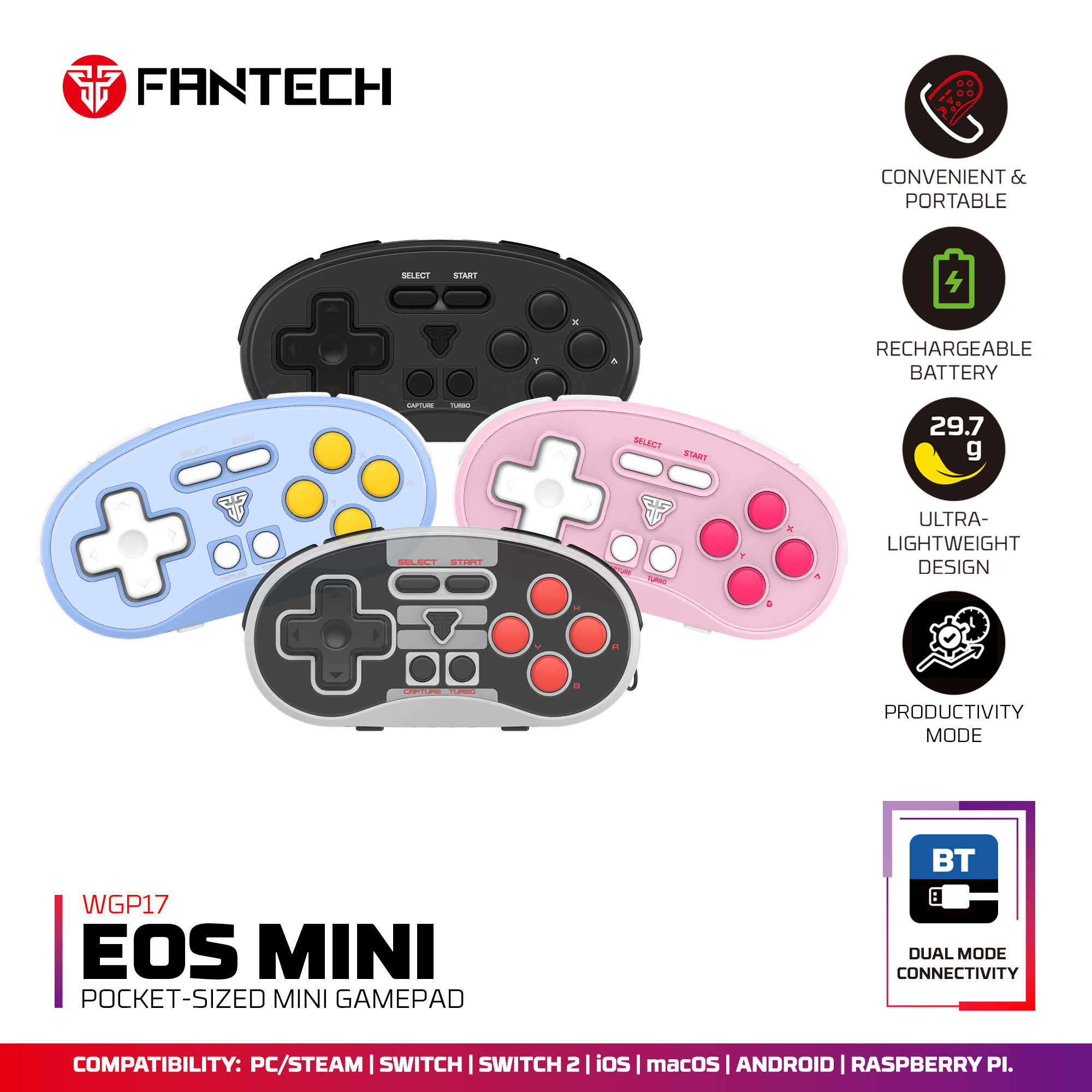 Amazon.com: FANTECH EOS Bluetooth Mini Controller Keychain Sized